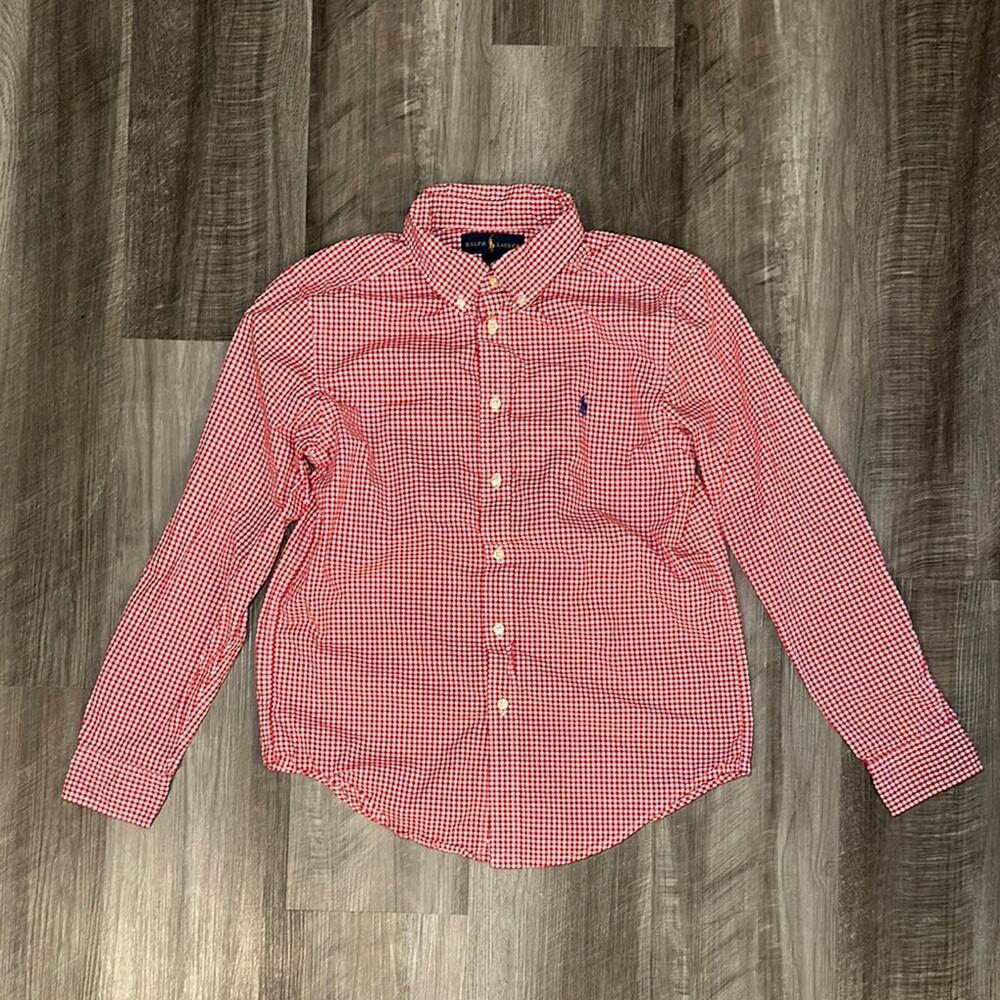 Ralph Lauren Gingham Long Sleeve Button Down - Large (14/16)
